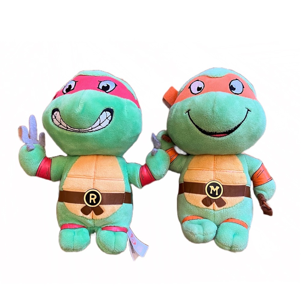 TY Beanie TMNT Bundle-  Raphael & Michelangelo